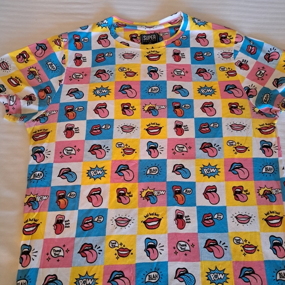 Super Colorful Graphic Women's Tee Size M 100% Cotton - Picture 2 of 6